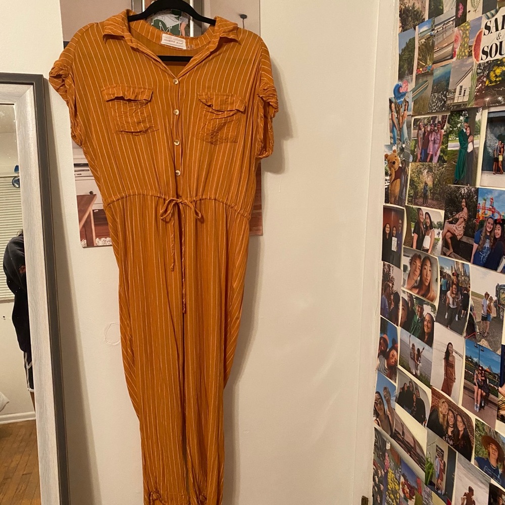 CUTE MUSTARD YELLOW/ORANGE JUMPSUIT